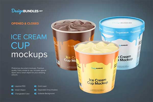 Ice Cream Cup Mockups
