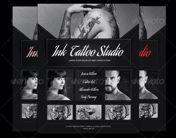Ink Tattoo Studio Flyer Template
