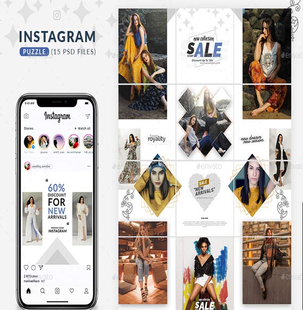Instagram Best Puzzle Template Download