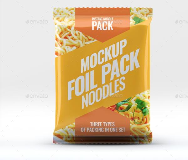 Instant Food Foil Bag Mock-Up