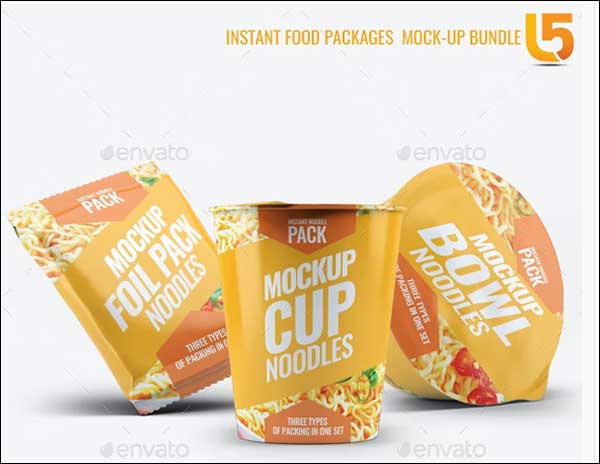Instant Food Packages Mock-Up Bundle