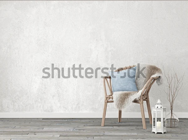 Interior Chair and Pillows Mockup