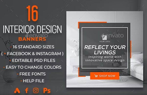 Interior Design Banners Template