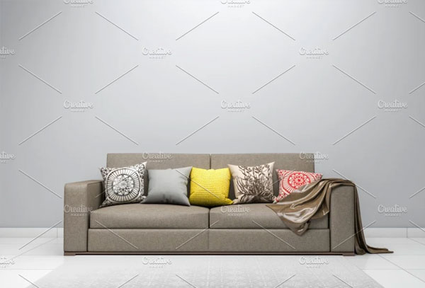 Interior Living Room Frame Mockup
