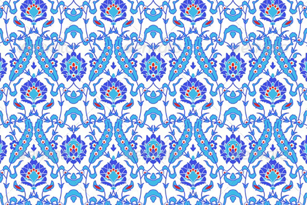 Islamic Flower Pattern Design Template