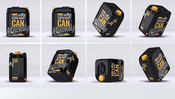 Isolated Engine Oil Bottle Mock-up