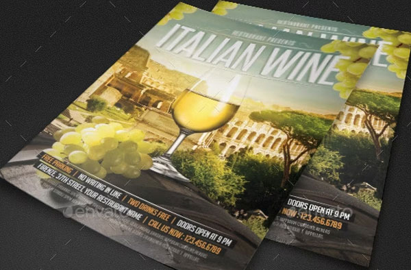 Italian Wine Flyer Template
