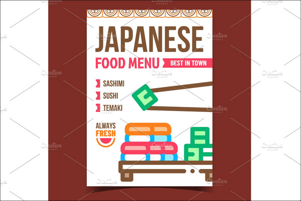 Japanese Food Creative Menu Flyer