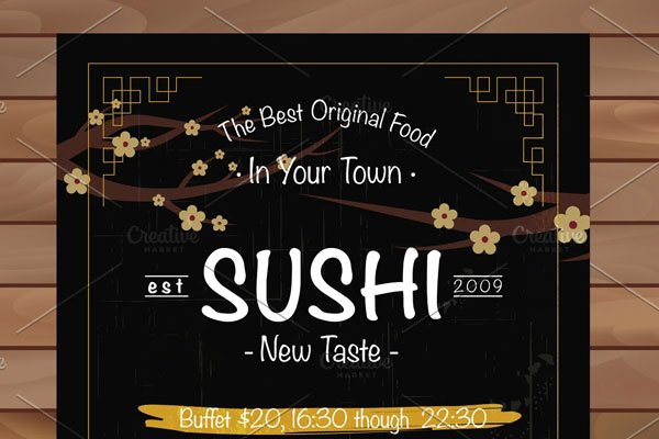Japanese Sushi Food Restaurant Brochure