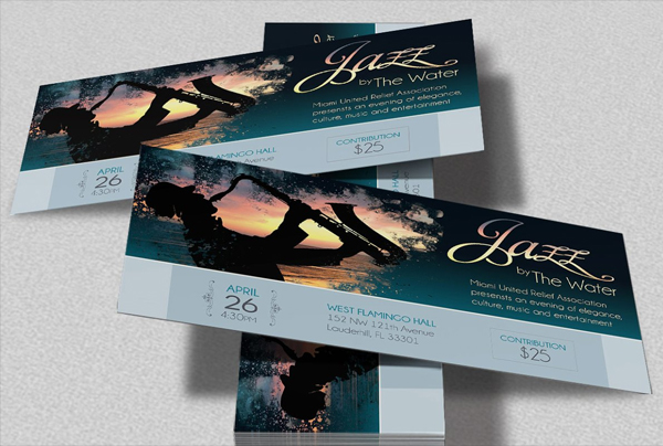 Jazz Concert Event Ticket Template