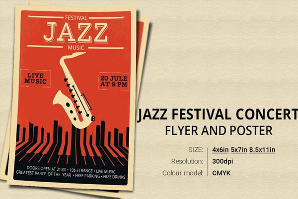 Jazz Festival Concert Event Flyer
