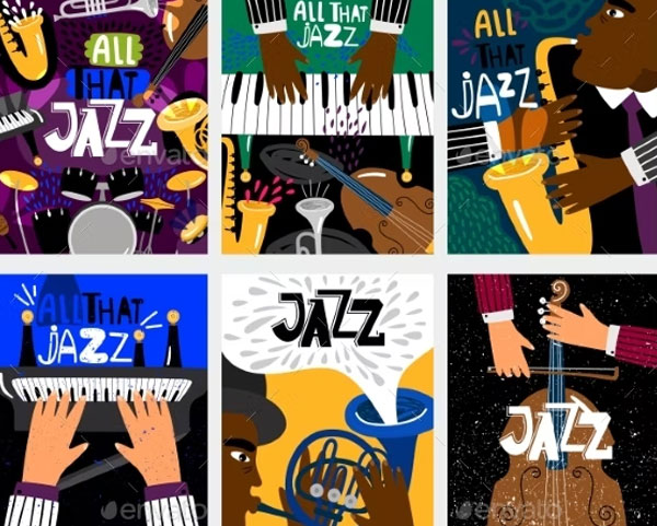Jazz Music Party Banners