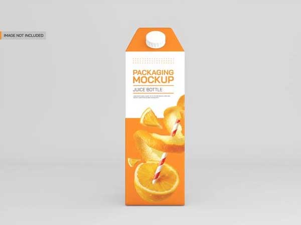 Juice Box Packaging Mockup Free Psd