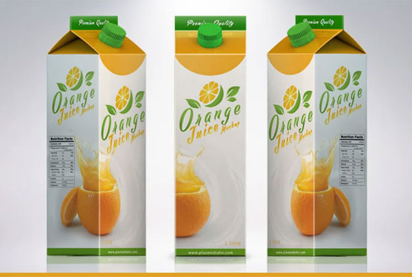 Juice Carton Package Mockup