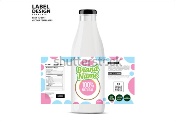 Juice Package Label Design Template