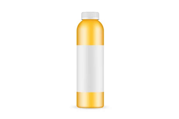 Juice Plastic Bottle Mockup with Blank Label Templates