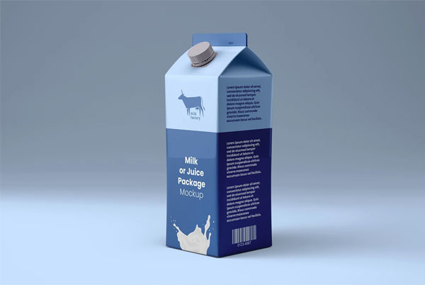 Juice/Milk Packaging Box Mockups