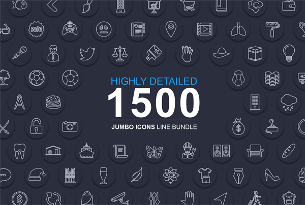 Jumbo Line High Quality Icons Pack