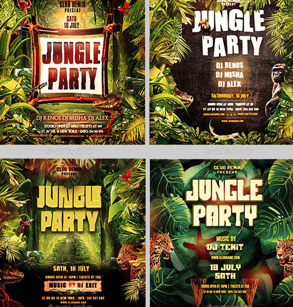 Jungle Party Instagram Banners