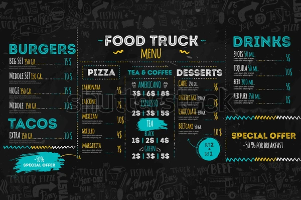 Junk Food Festival Menu Template