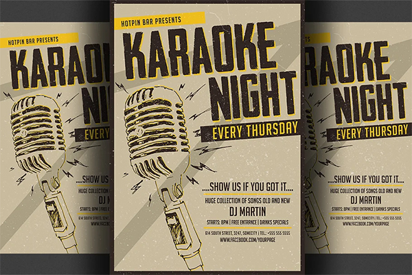 Karaoke Night Flyer & Poster Template