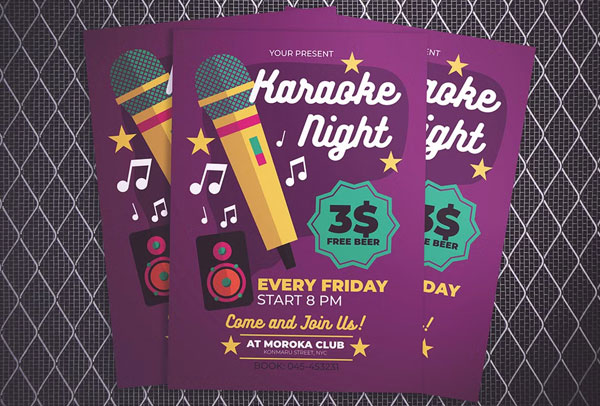 Karaoke Night Flyer Template Download