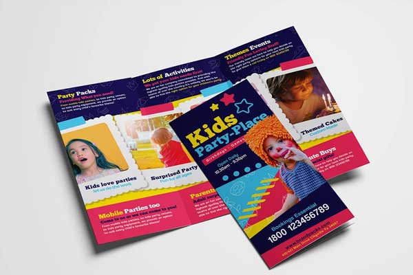 Kid's Event Trifold Brochure Template