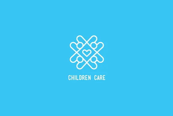 Kids Or Children Care Logo Template