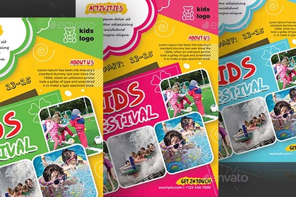 Kids Activities PSD Flyer Template