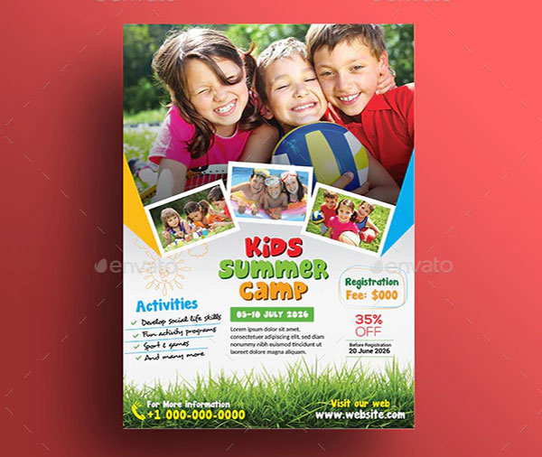 Kids Activities Summer Camp Flyer