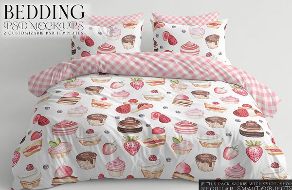 Kids Bedding Mockup Set
