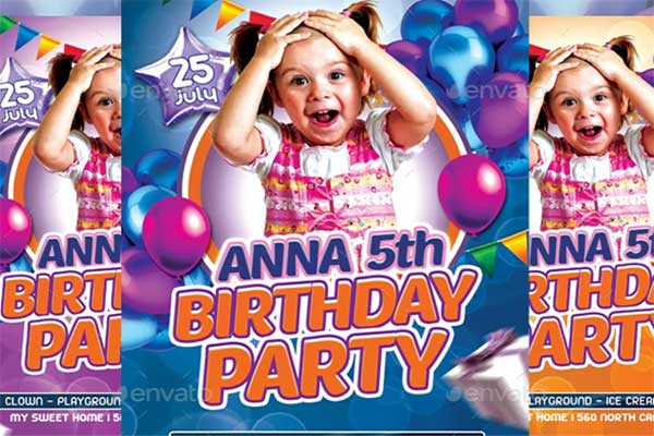 Kids Birthday Flyer Template