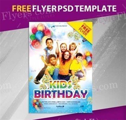 Kids Birthday Free PSD Flyer Template