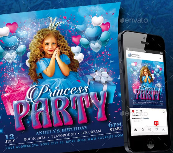 Kids Birthday Party Event Flyer