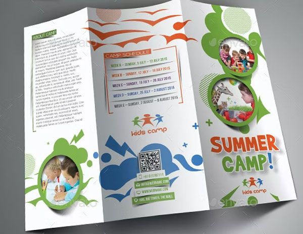 Kids Camp PSD Brochure Template