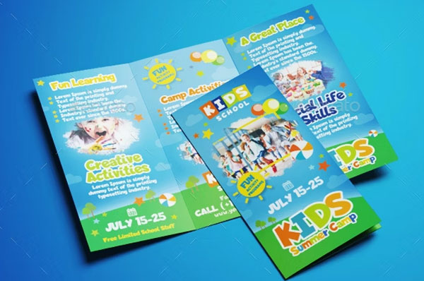 Kids Camp Trifold Brochure Template