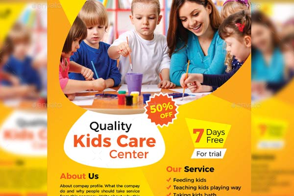 Kids Care Center Flyer Template