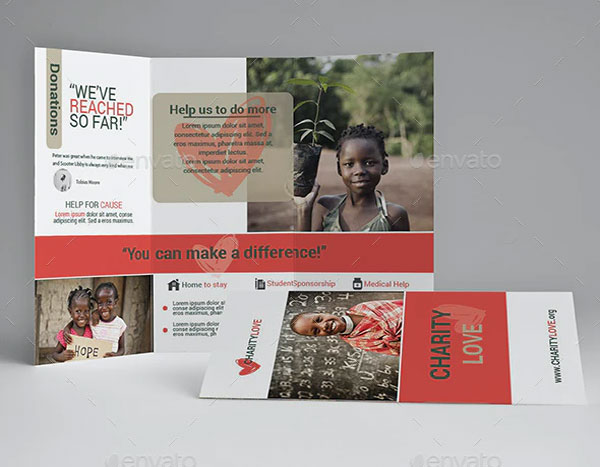 Kids Charity 3fold PSD Brochure