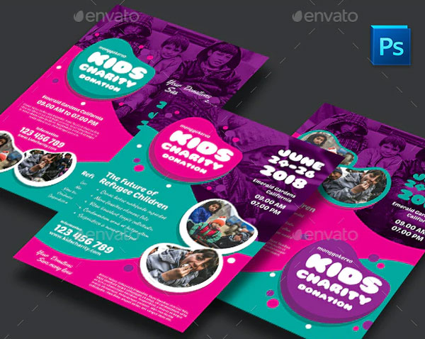 Kids Charity Donation Flyer Templates