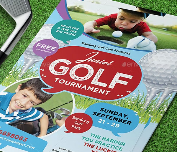 Kids Charity Golf Flyer Templates