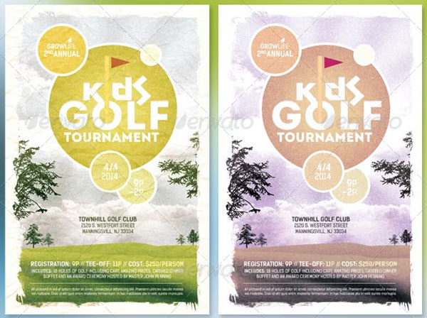 Kids Charity Golf Poster Flyer Template
