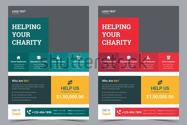 Kids Charity Helping Flyer