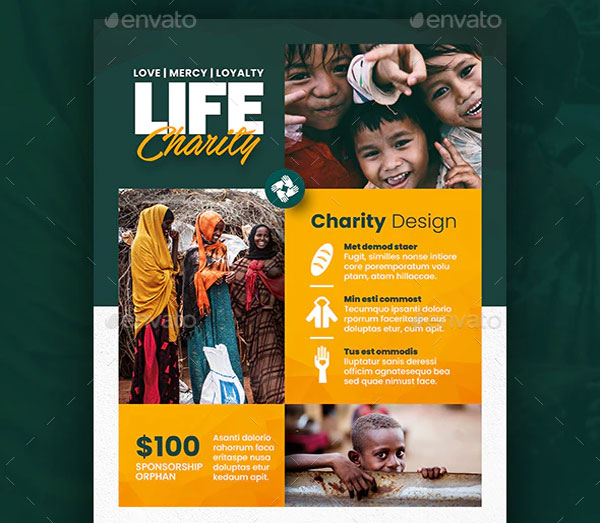 Kids Charity PSD Flyer Templates