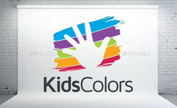 Kids Colors Logo Template