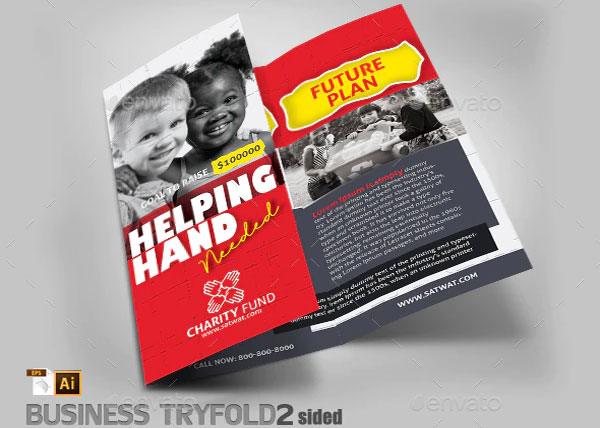 Kids Donation Charity Trifold Brochure