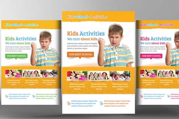 Kids Education Activities Flyer Template