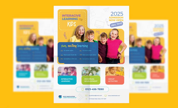 Kids Education Flyer Design Template