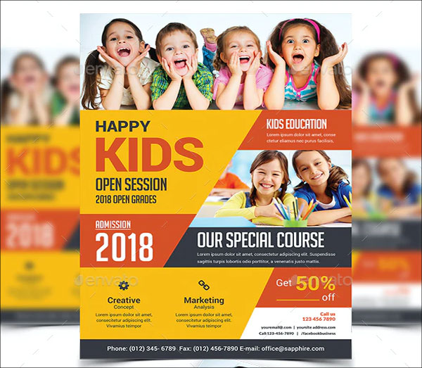 Kids Education Flyer template