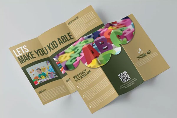 Kids Education Trifold Brochure Template
