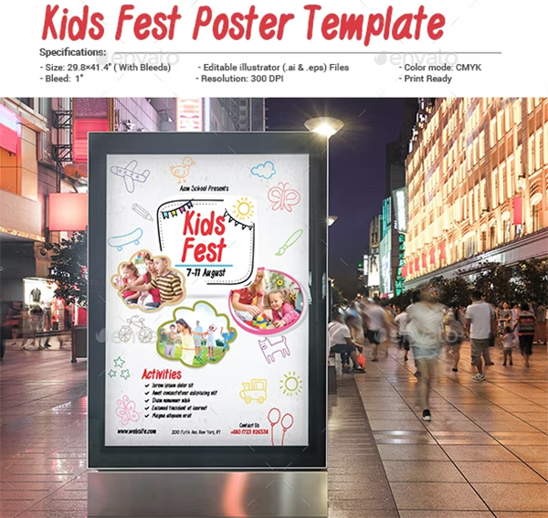 Kids Festival Poster Template